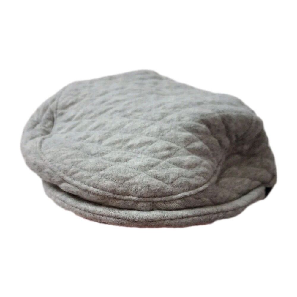 KoalaKids Gray Quilted Newsboy Cap Hat sz 6-12M Infant Boy